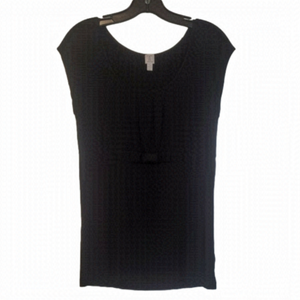 Large Tristan Short Sleeve Black Top